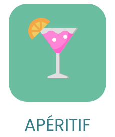 Bouton verre apéritif blanc