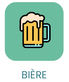 Bouton verre de bière blanc