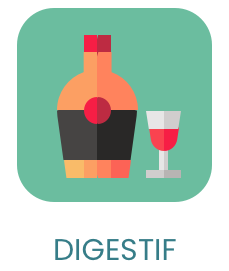 Bouton verre de digestif blanc